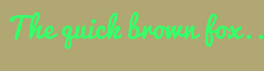 Image with Font Color 35FF69 and Background Color B0A772